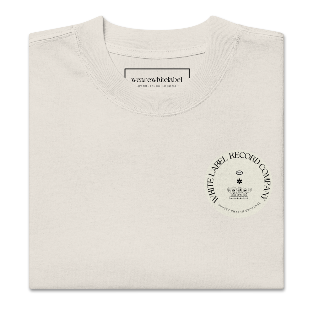 White label Records Co. - Oversized Faded T-Shirt