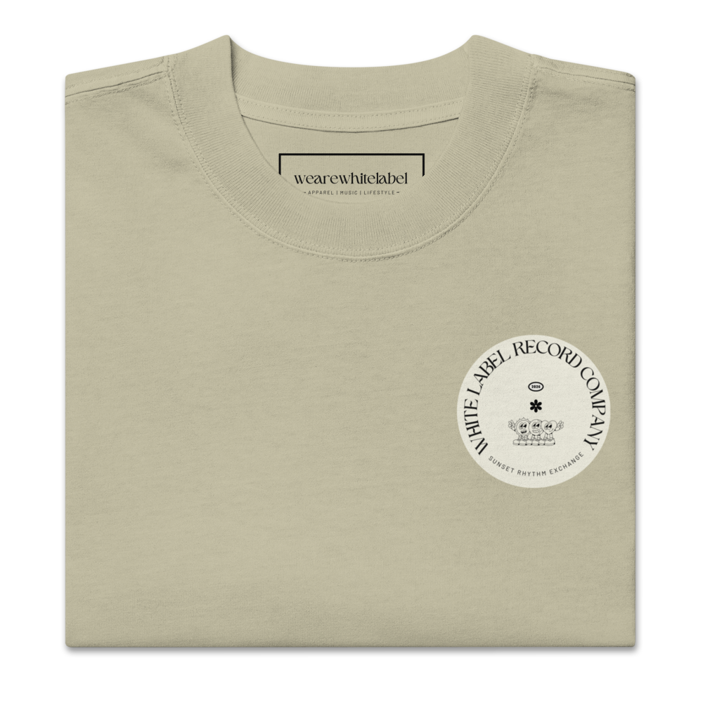 White label Records Co. - Oversized Faded T-Shirt