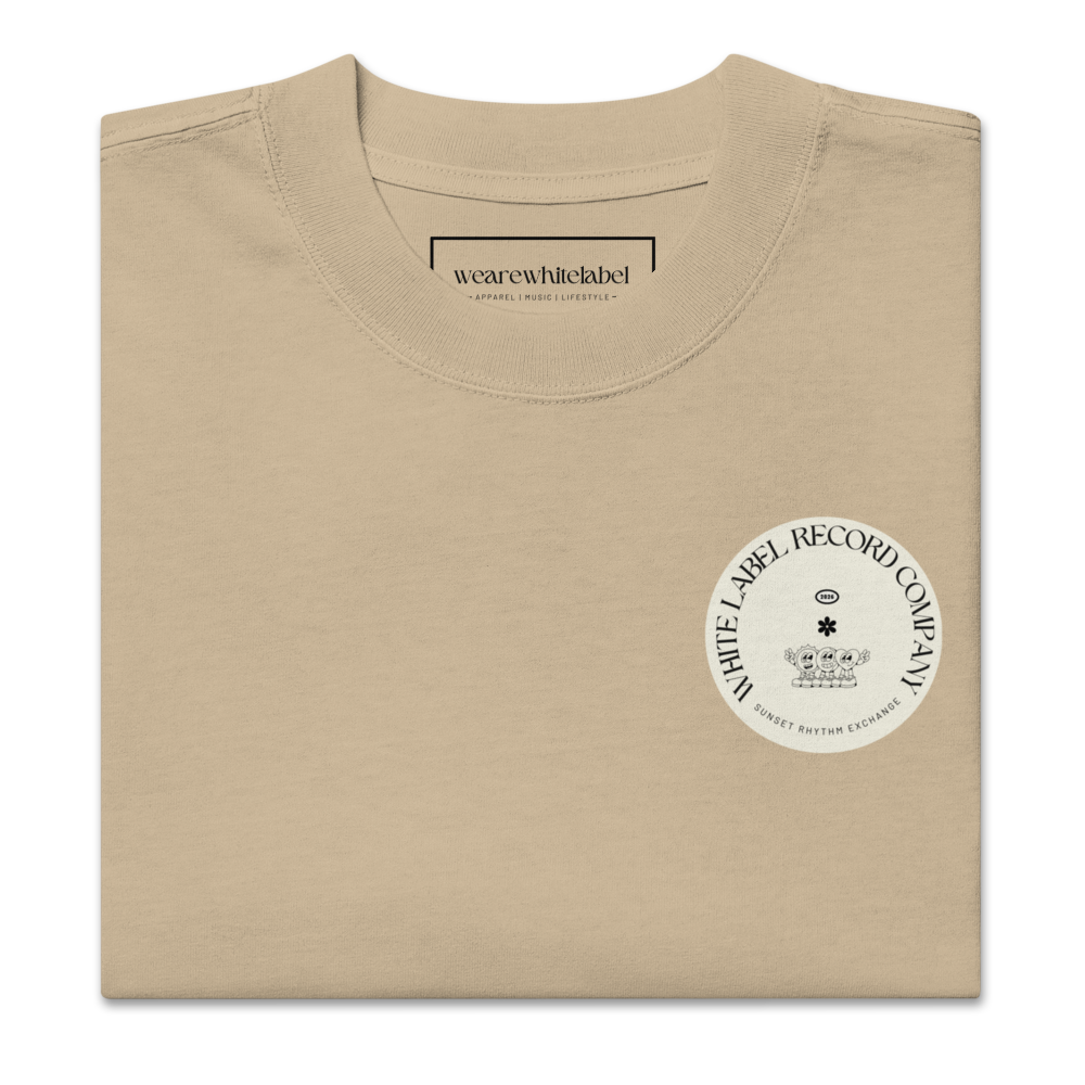 White label Records Co. - Oversized Faded T-Shirt