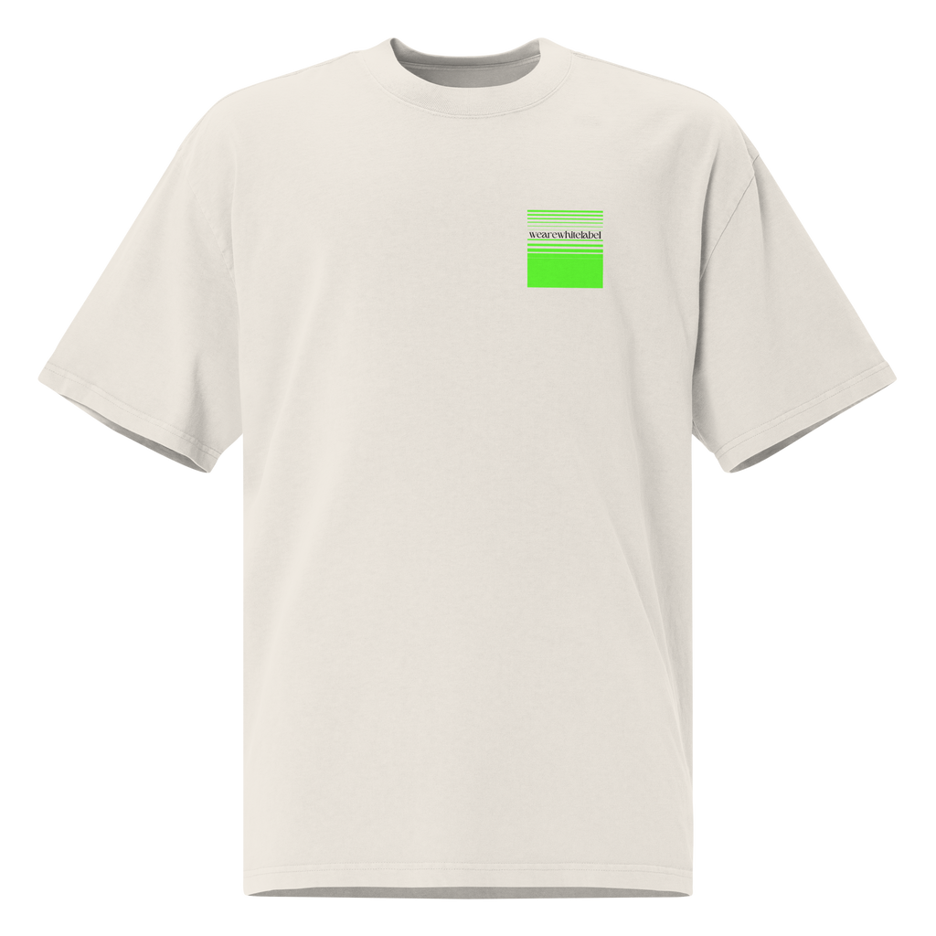 Neon label (wearewhitelabel logo print on back) Oversized faded T-shirt