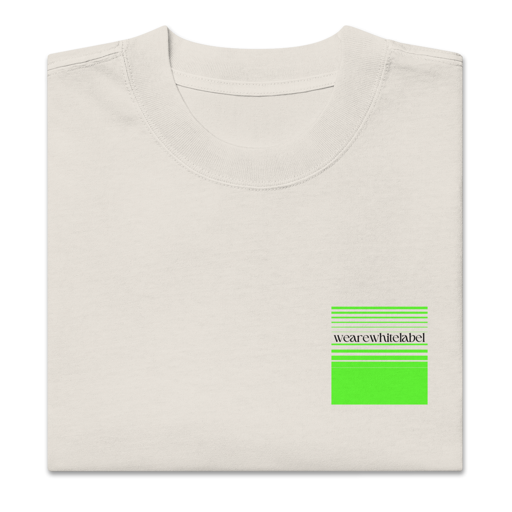 Neon label (wearewhitelabel logo print on back) Oversized faded T-shirt