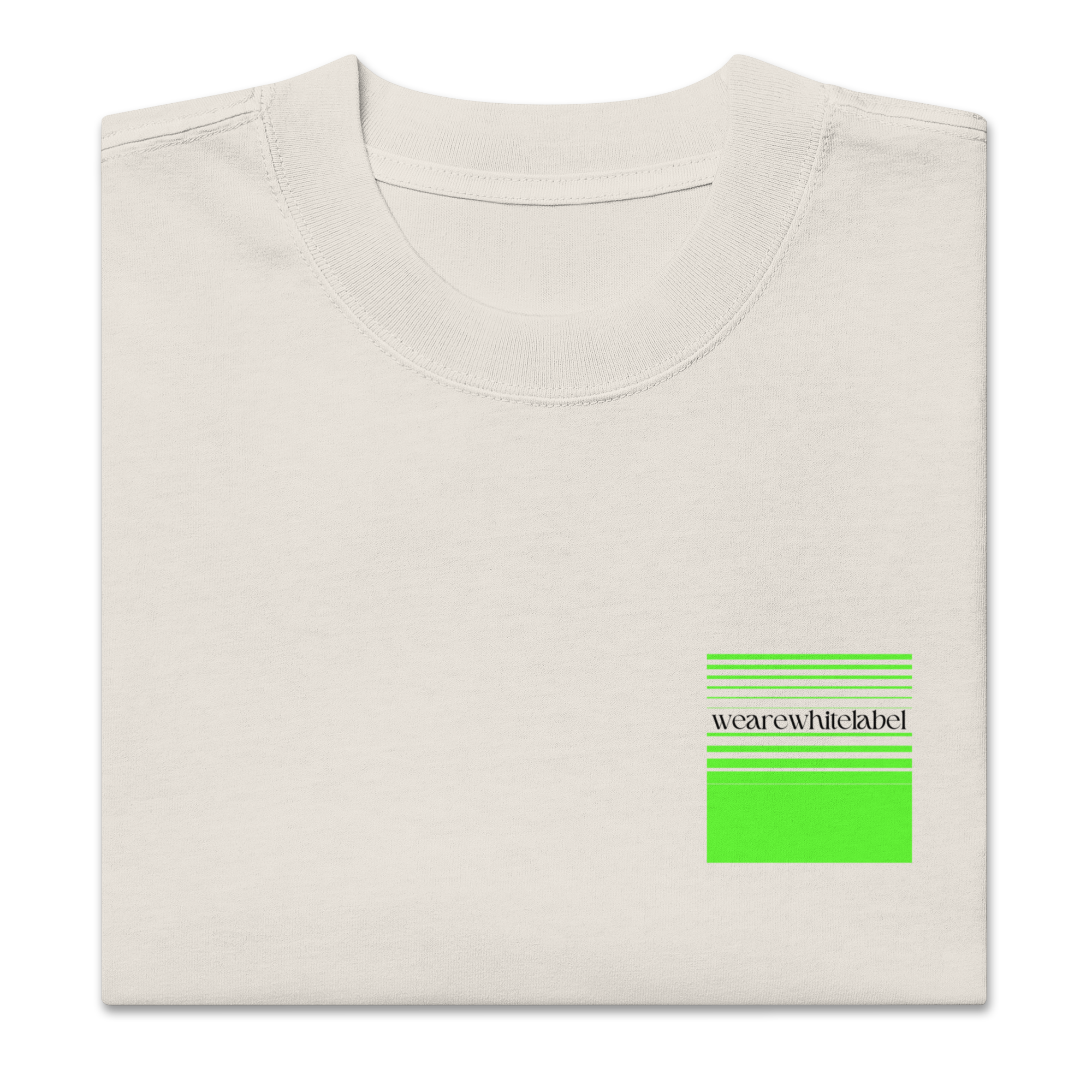 Neon label (wearewhitelabel logo print on back) Oversized faded T-shirt