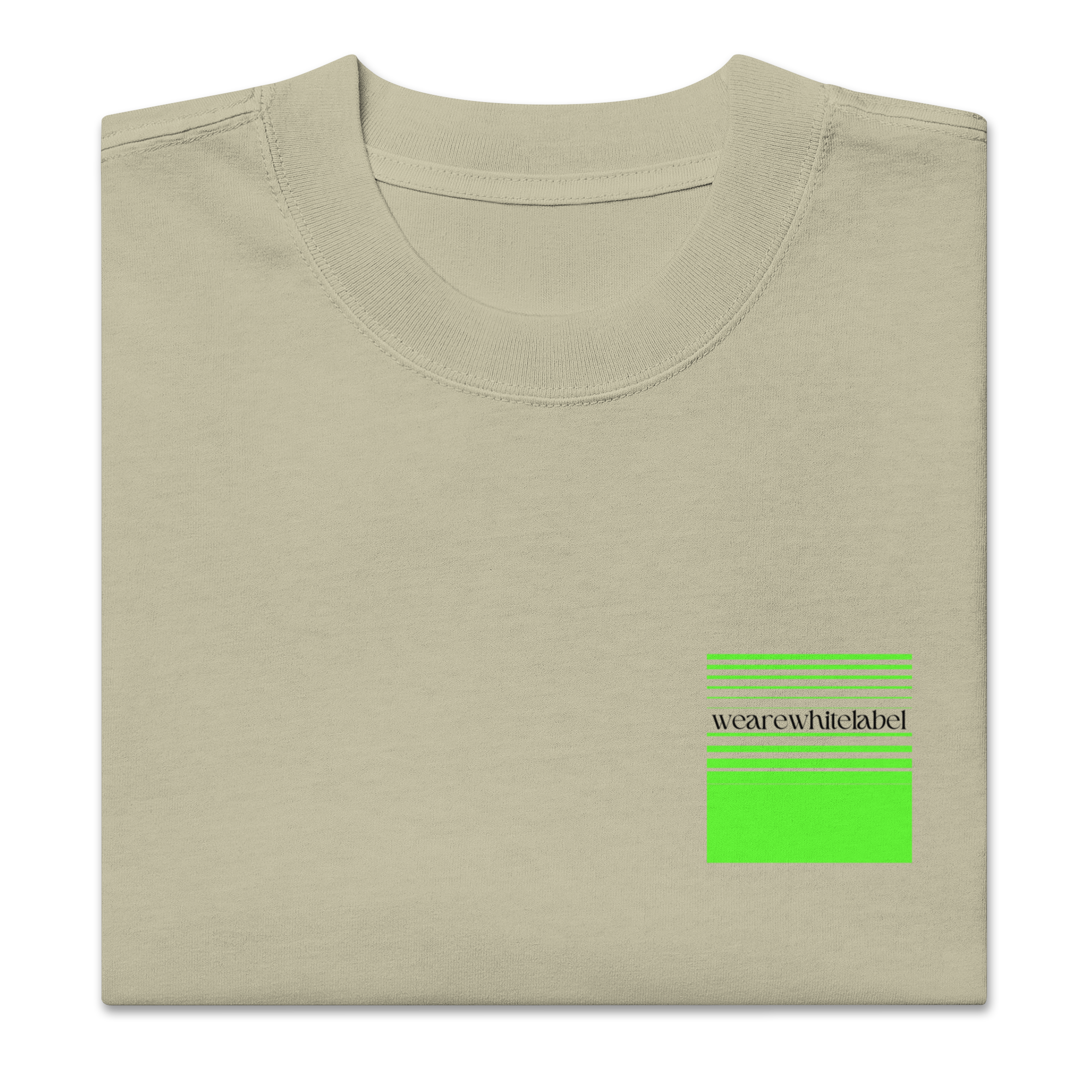 Neon label (wearewhitelabel logo print on back) Oversized faded T-shirt