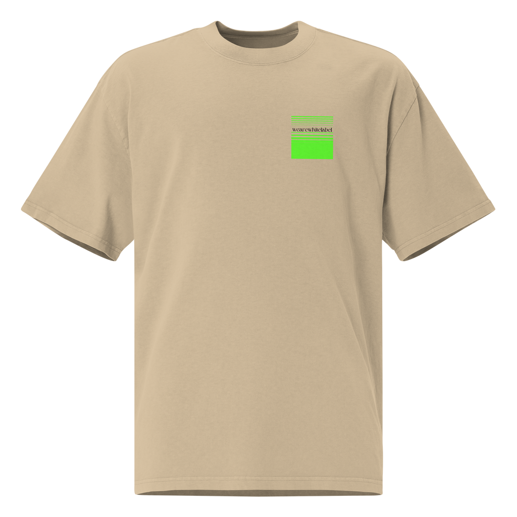 Neon label (wearewhitelabel logo print on back) Oversized faded T-shirt