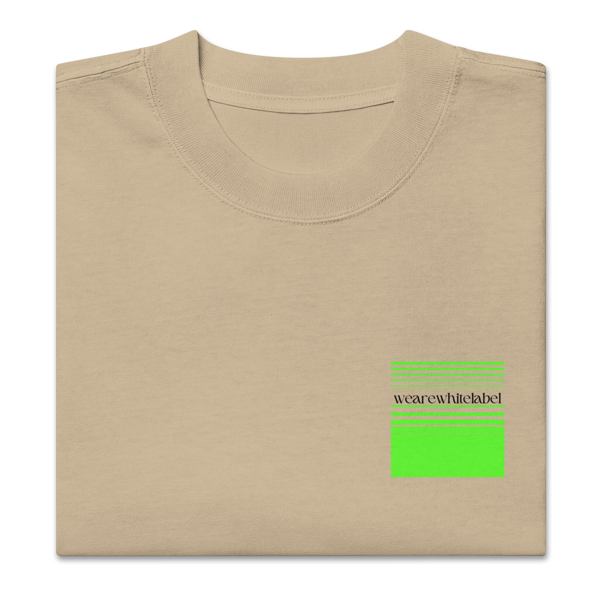Neon label (wearewhitelabel logo print on back) Oversized faded T-shirt